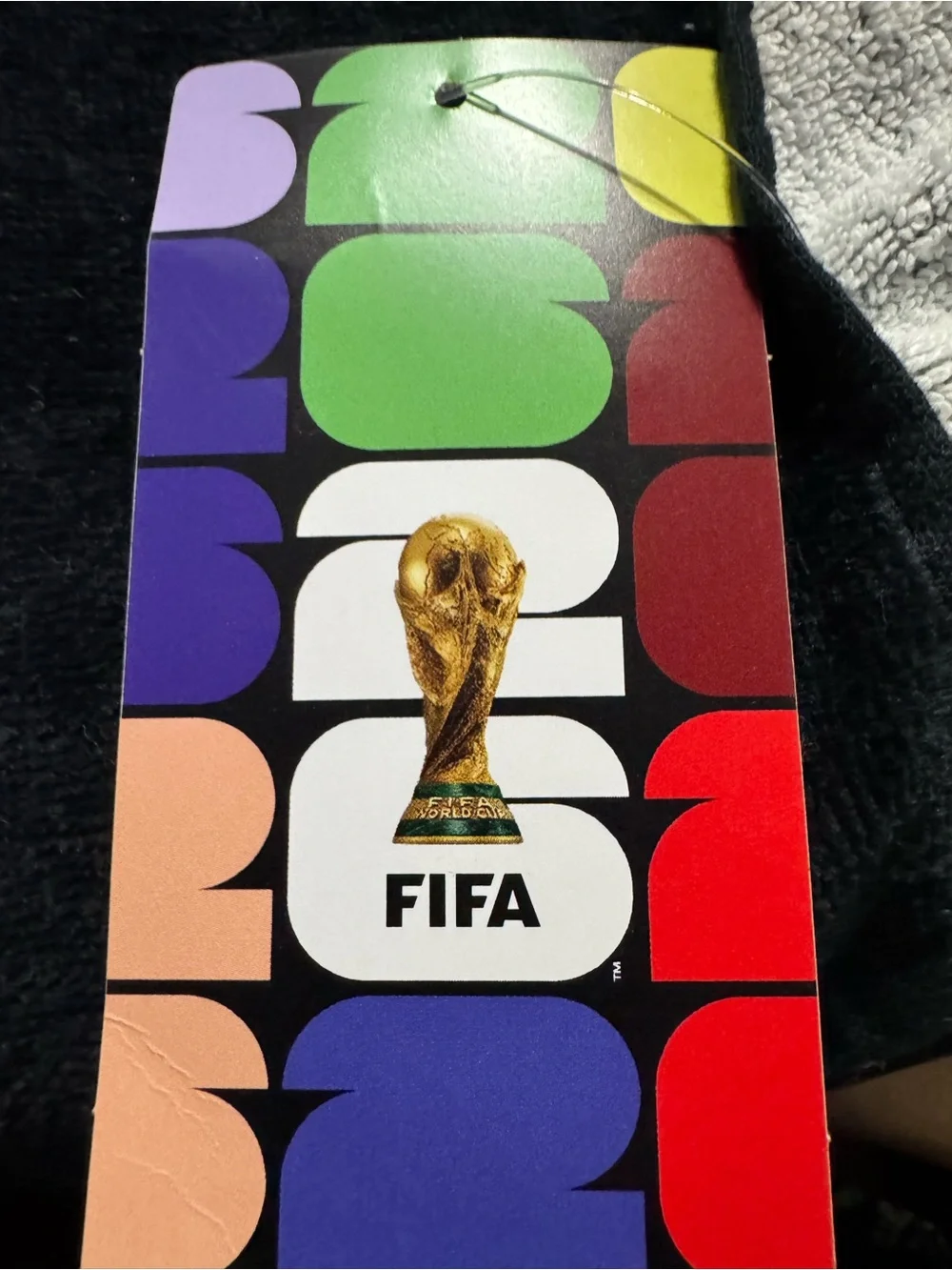 Official FIFA World Cup 2026 Black Multicolor Beach Towel